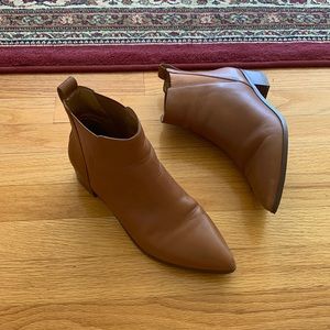 Leather booties from j crew
